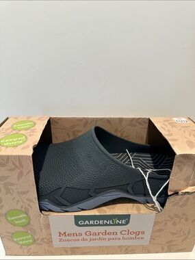 NIB GARDENLINE Men’s Waterproof Garden Gray Clog- Size 11/12